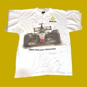 West McLaren Mercedes Benz Tee T Shirt 1990s Vintage Medium - Unbranded.